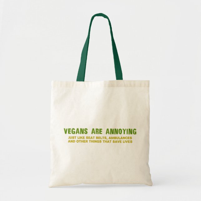 Vegans är förargliga tygkasse (Framsidan)