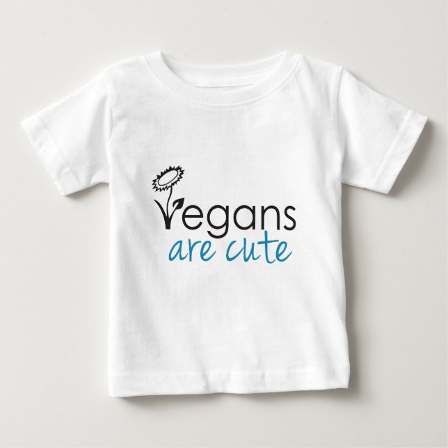 Vegans är gulliga - en förkämpeanpassad design t-shirt (Framsida)