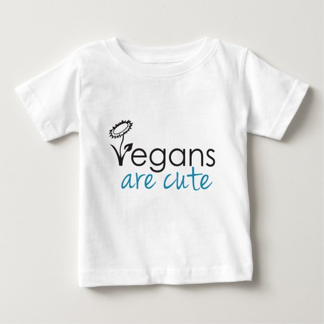 Vegans är gulliga - en förkämpeanpassad design tee (Framsida)