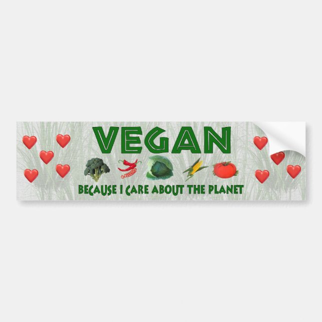 Vegans för planet bildekal (Framsidan)