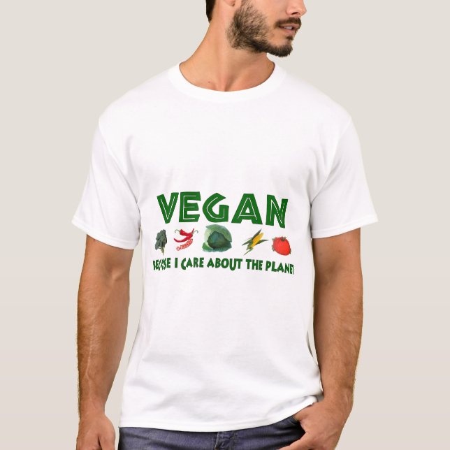 Vegans för planet t shirt (Framsida)