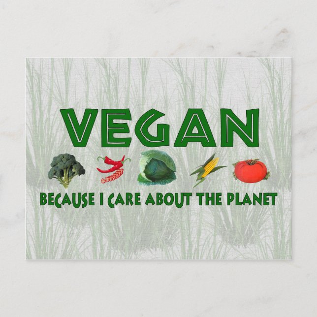 Vegans för planeten vykort (Framsida)