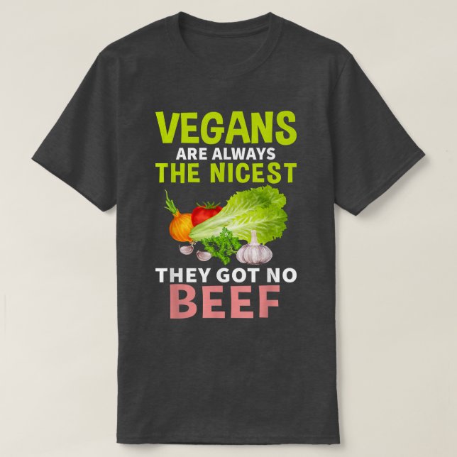 Vegans Har nr: Beef Vegan Design for Fruitarian T Shirt (Design framsida)