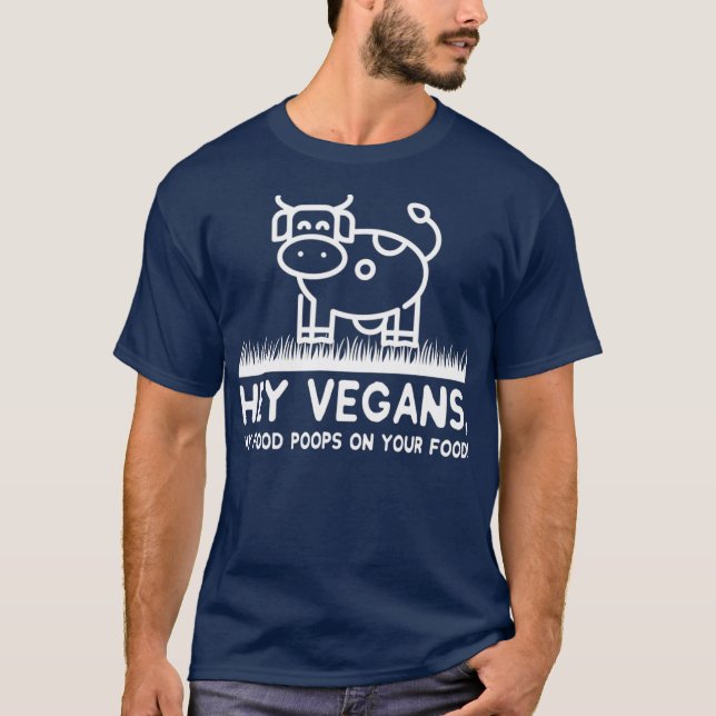 Vegans, mina matPoops på din matsfonny T Shirt (Framsida)