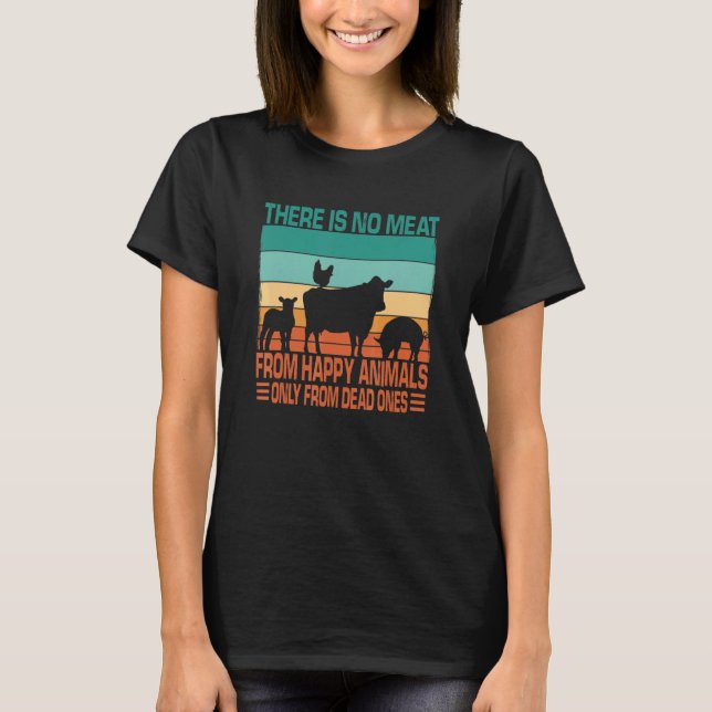 Vegans Pro Animal Welfare Eco Animal Vegetarians T Shirt (Framsida)