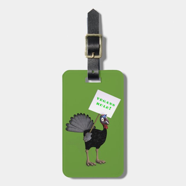 Vegans-regeln! Bagagebricka (Vertikal Framsida)