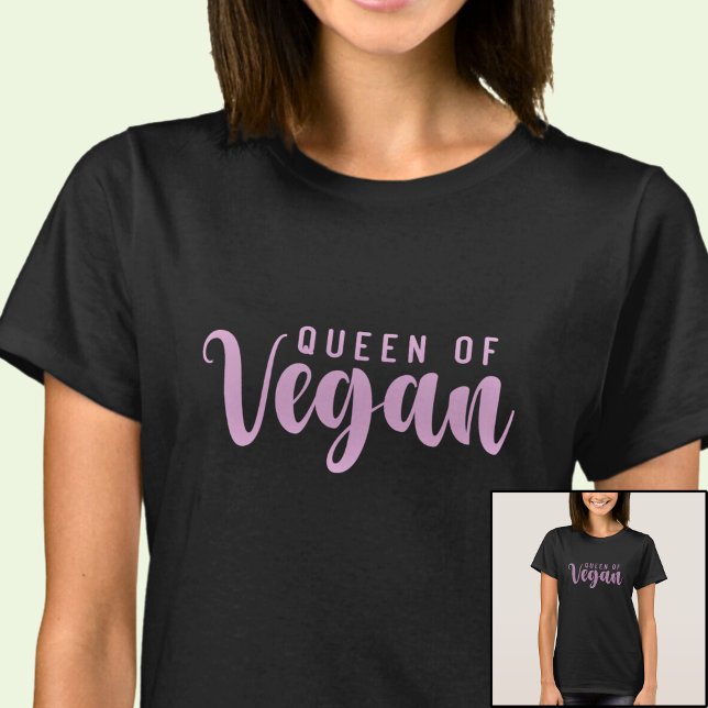Vegans Rosa på Black T Shirt (Skapare uppladdad)