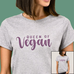 Vegans Rosa på Grått T Shirt
