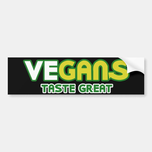 Vegans Taste Underbar Parody Bildekal (Framsidan)