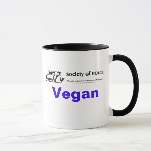 Vegansamhälle av FREDlogotypmuggen Mugg (Höger)