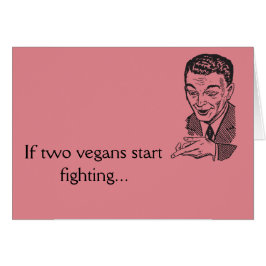 Vegansk humor hälsningskort