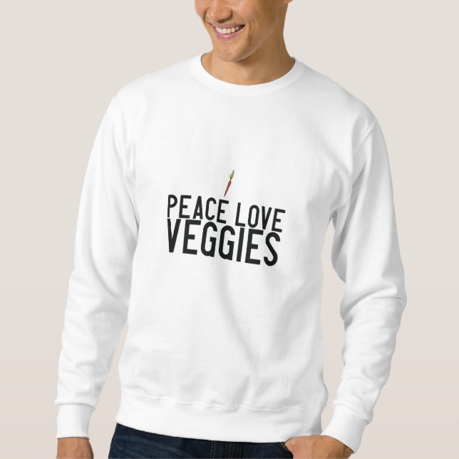 Vegansk present med morot lång ärmad tröja (Framsida)