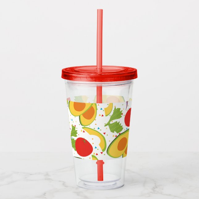 Vegansk salladsavokadofiesta take away mugg (Framsida)
