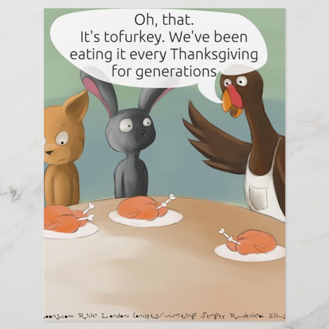 Vegansk Thanksgiving Roligt (Framsida)
