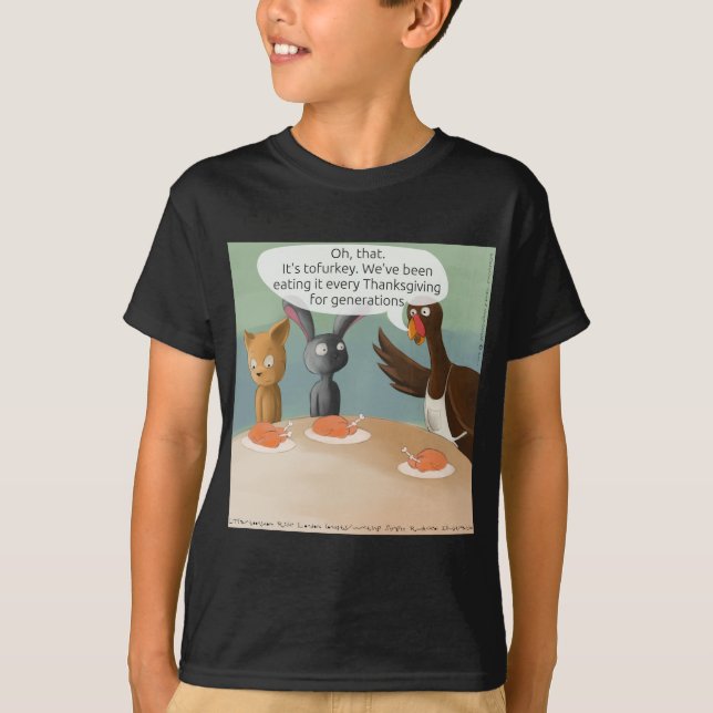 Vegansk Thanksgiving Roligt Tee (Framsida)