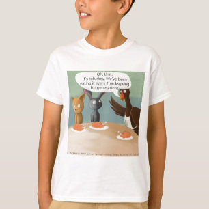 Vegansk Thanksgiving Roligt Tee Shirt