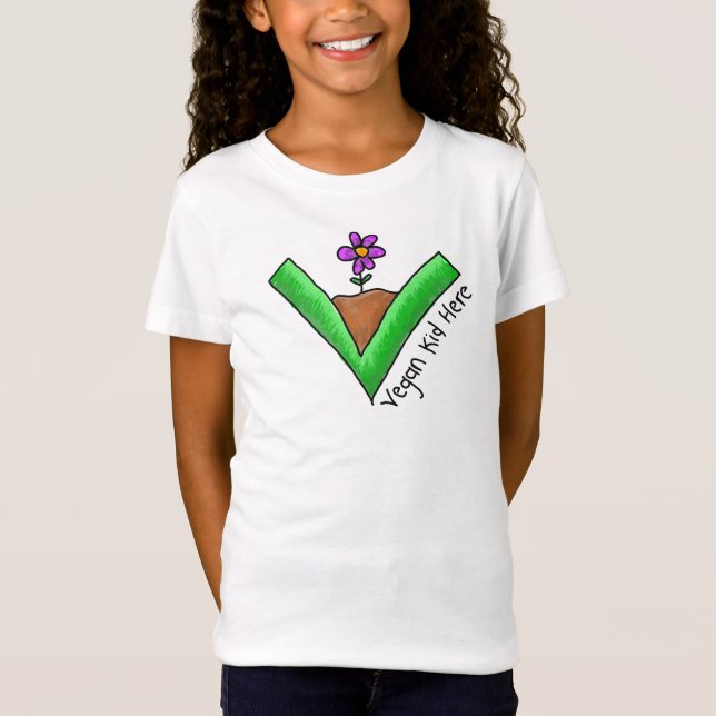 "Vegansk unge här" T Shirt (Framsida)