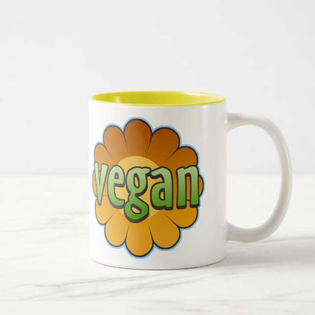 Veganska blomman Mugg (Höger)