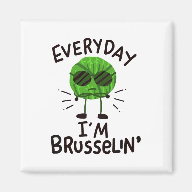 Veganska Brysselkål Magnet (Framsidan)