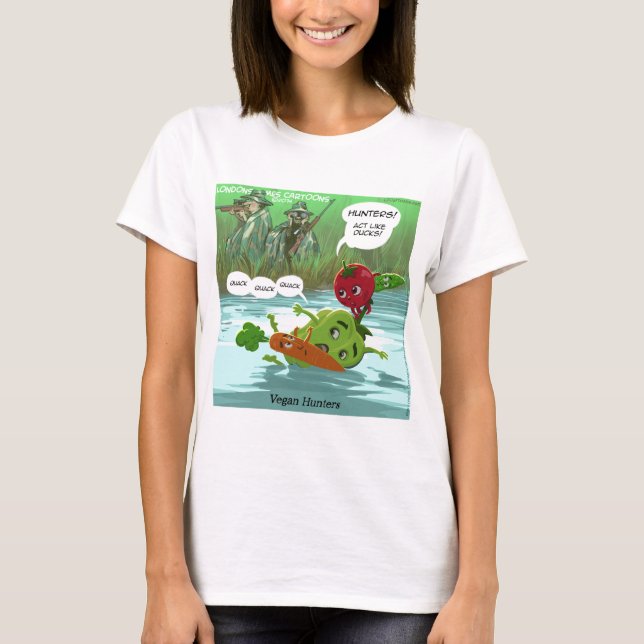 Veganska jägare roliga tee (Framsida)