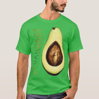 Veganuary Avocado Vegan T Shirt