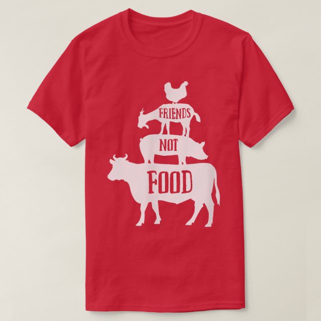Veganuella vänner, inte matvärlden, vag. t shirt (Design framsida)