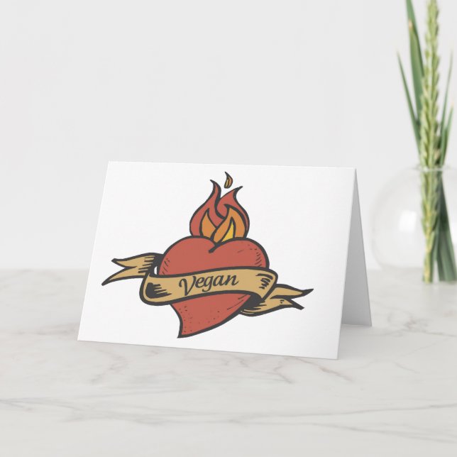 Veganvalentines daykort helgkort (Framsida)