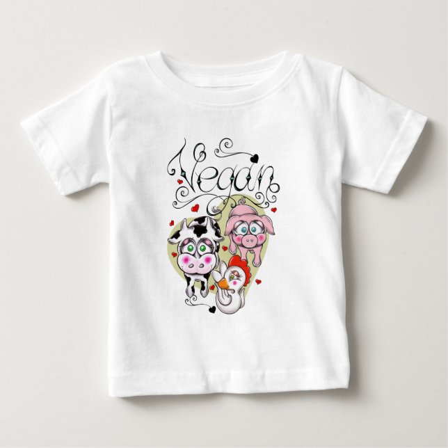 Veganvänner Tee Shirt (Framsida)