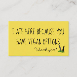 Veganvänskapsmatchvisitkortar Visitkort