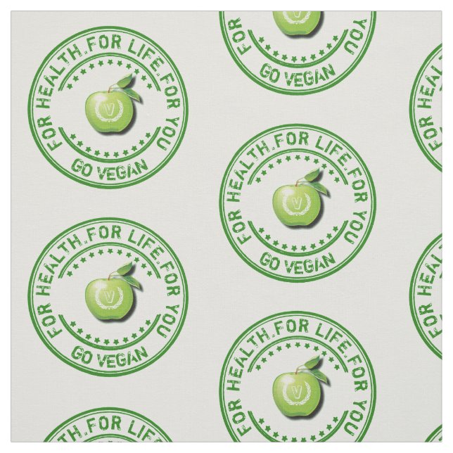 Veganvegetariangrönt Apple för vård- för liv Tyg (Provkarta)