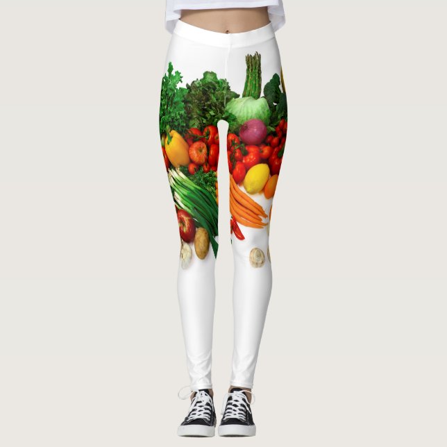 VEGANveggiedamasker Leggings (Framsida)