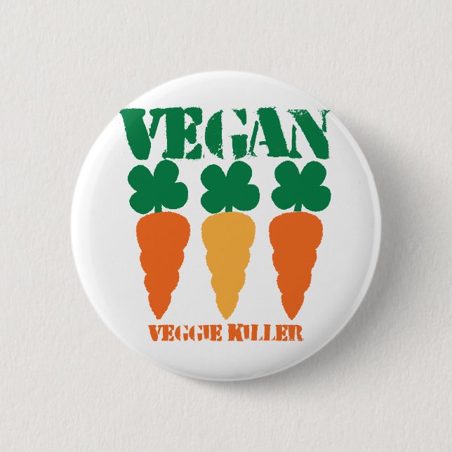 VeganVeggiemördare Knapp (Framsida)