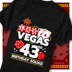 Vegas 43-årsfirande Sällskap Casino-fest T Shirt
