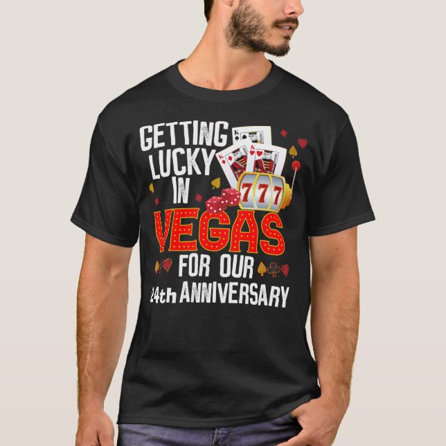 Vegas-årsdag Anpassa matchning med par Resa T Shirt (Framsida)