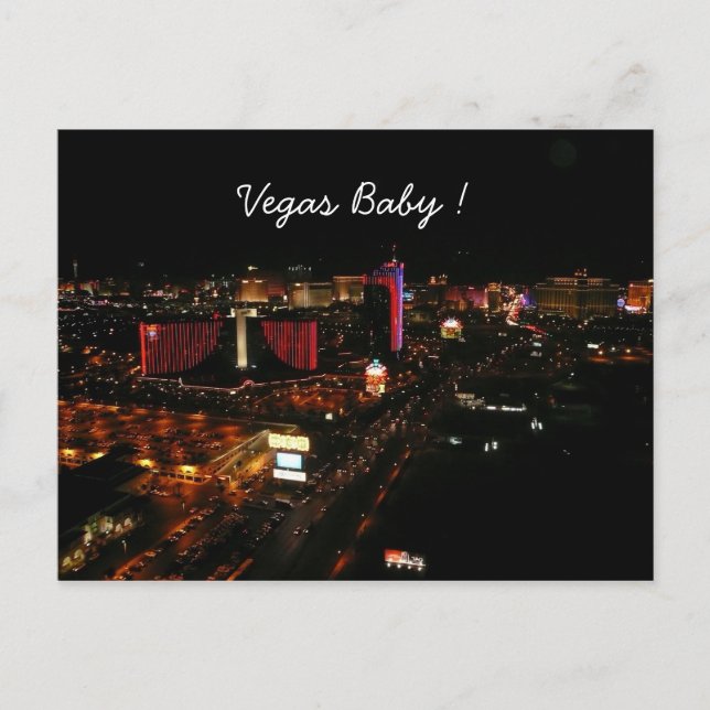 Vegas baby! vykort (Framsida)