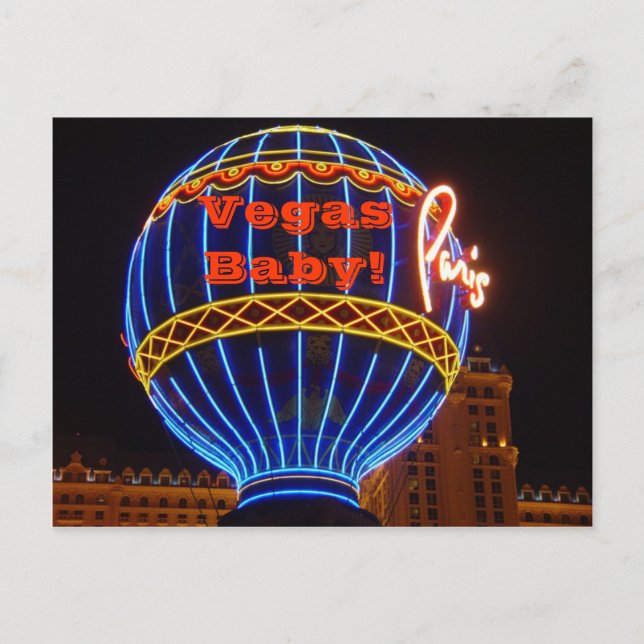 Vegas Baby! Vykort (Framsida)