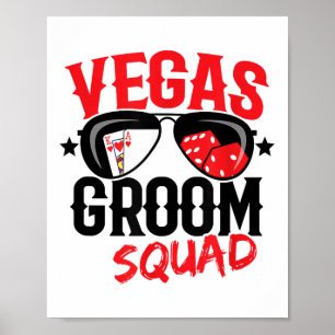 Vegas Bachelor Party - Gift i Vegas - Groom Sq Poster