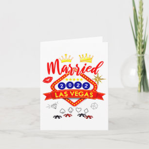 Vegas Bachelor Party gifte sig i Vegas Groom Bride Kort