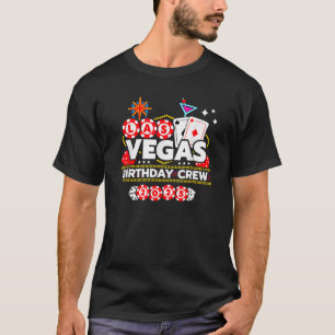 Vegas Birthday Crew Black Women s Small Kort Slee T Shirt