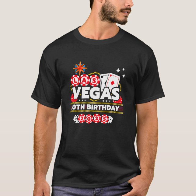 Vegas Birthday Vegas 50th Birthday Vegas Birthday T Shirt (Framsida)