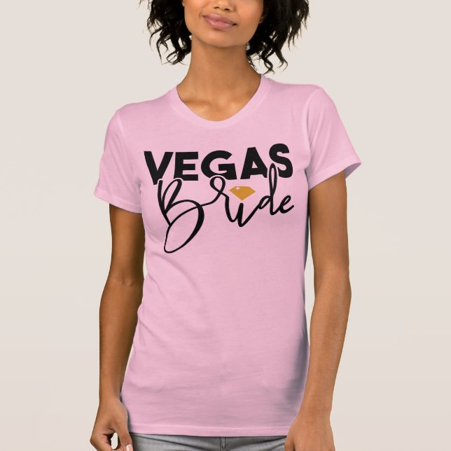 Vegas Bride Bachelorette Party T Shirt (Framsida)
