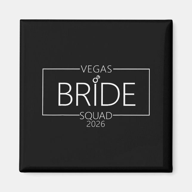 Vegas Bride Squad 2026 Married in Vegas Magnet (Framsidan)