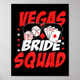 Vegas Bride Squad Bröllop Bachelorette Party Poster