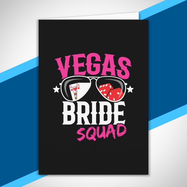 Vegas Bröllop Bride Squad Vegas Bachelorette Party Kort (Skapare uppladdad)