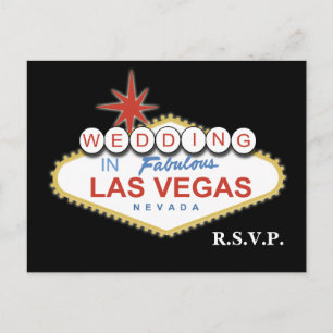 Vegas-Bröllop OSA-kort Inbjudan Vykort