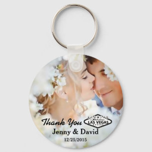Vegas Bröllop Personlig Nyckelring Wedding Favor