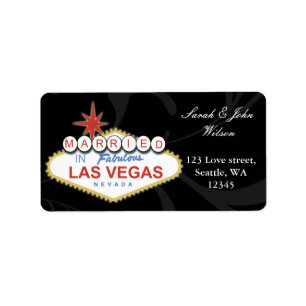 vegas bröllop,returadressetikett adressetikett