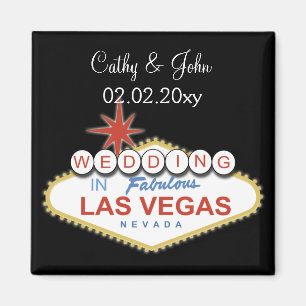 Vegas bröllop spara datum magnet