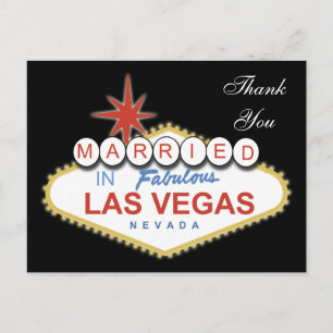 Vegas Bröllop Tack Card Vykort