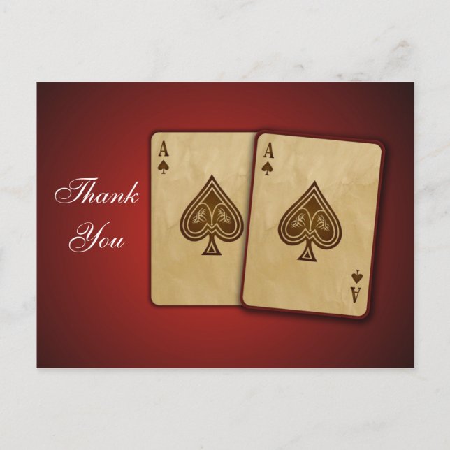 Vegas Bröllop Tack Card Vykort (Framsida)